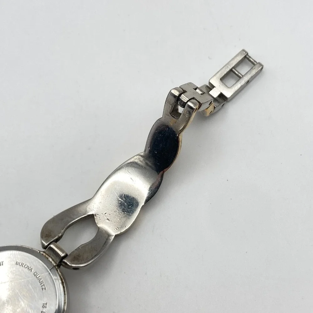 Caravelle by Bulova Womens Watch 22mm Silver Gold Tone Textured Dial New Battery